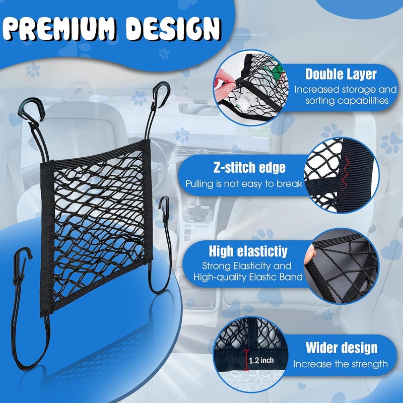 CEMZENFIX Dog Car Net Barrier - Car Barrier for Dogs & Kids Safety Stretchable Dog Net for Car Backseat, Universal Fit for Cars, SUVs, Trucks - Easy to Install, Ideal for Driving with Pets & Children (Style 1) - Image 3